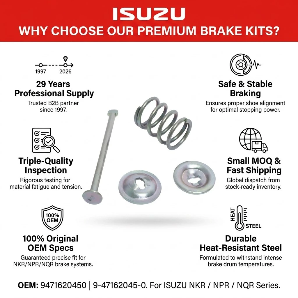 9471620450 9-47162045-0 Shoe Hold Down Pin For Isuzu NKR NPR NQR 9471620450 9-47162045-0 Shoe Hold Down Pin For Isuzu NKR NPR NQR