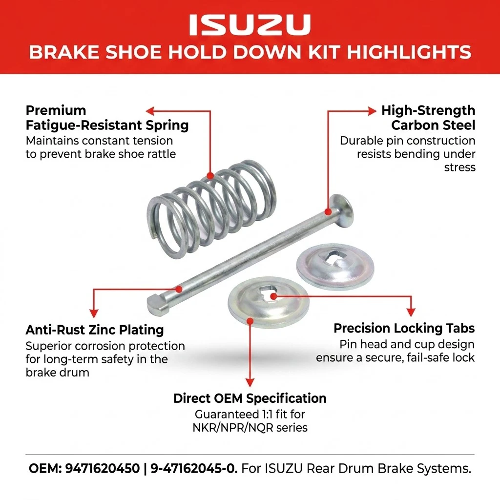9471620450 9-47162045-0 Shoe Hold Down Pin For Isuzu NKR NPR NQR 9471620450 9-47162045-0 Shoe Hold Down Pin For Isuzu NKR NPR NQR